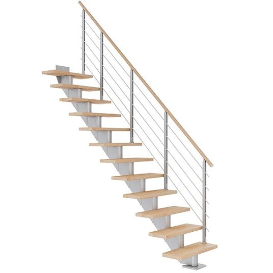 Dolle Hamburg Rett Trapp Pearl Grey-design-oljet Bøk-75-13 - Loddrett Høyde 259 301 Cm Dolle Hamburg Rett Trapp Pearl Grey-design-oljet Bøk-75-13 - Loddrett Høyde 259 301 Cm