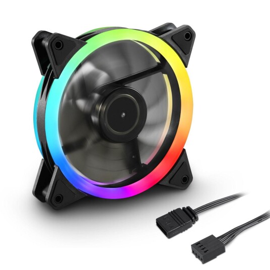 Sharkoon 120mm RGB Kabinettvifte Shark Blades PWM Svart Sharkoon 120mm RGB Kabinettvifte Shark Blades PWM Svart