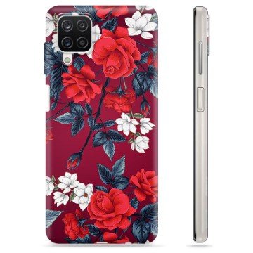 Samsung Galaxy A12 TPU-deksel Vintage Blomster