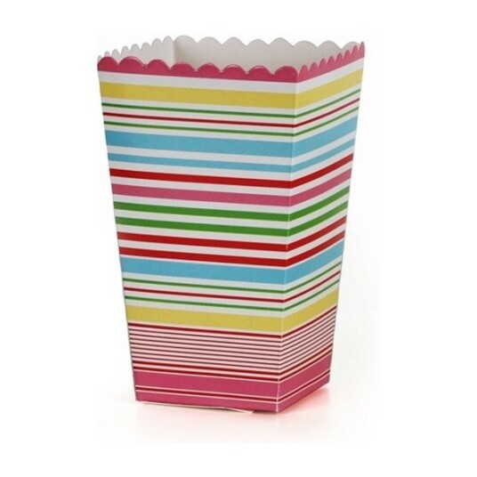 Cacas Boks Popcorn Stripet 6 stk