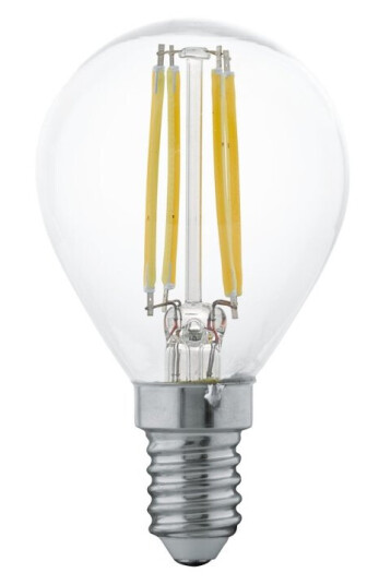 Eglo Led-Filamentlyspære Form: P45 E14 4 W Ekvivalent 32 Klasse F Varmt Hvitt Lys 2700 K Gjennomsiktig Eglo Led-Filamentlyspære Form: P45 E14 4 W Ekvivalent 32 Klasse F Varmt Hvitt Lys 2700 K Gjennomsiktig
