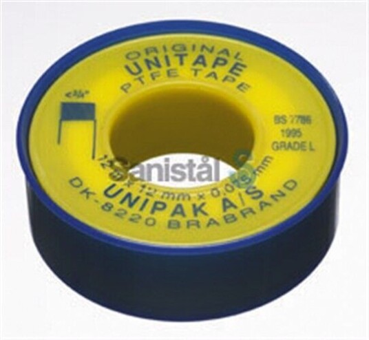 Gjengetape Unitape 12 m x 12 mm x 0,075 mm