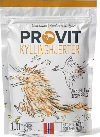PROVIT Frysetørket Kyllinghjerter til Katt 40g