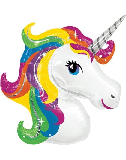 Formstøpt Folieballong 83x73 cm Unicorn Dream