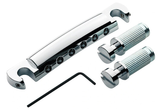 Tonepros T1zsa C - Standard Aluminum Tailpiece Locking Stop Bar - Chrome