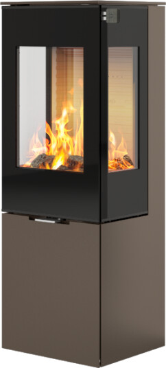 Rais Nexo 120 mocca vedovn med sideglass og glassdør