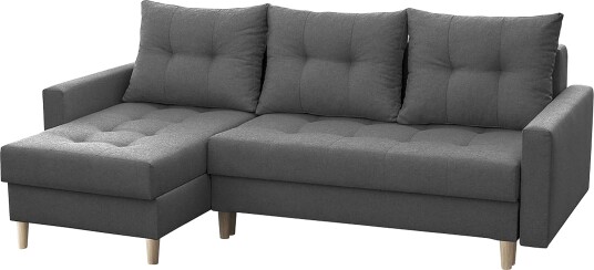 Bodo Divansovesofa 222x140x90 cm Mørkegrå