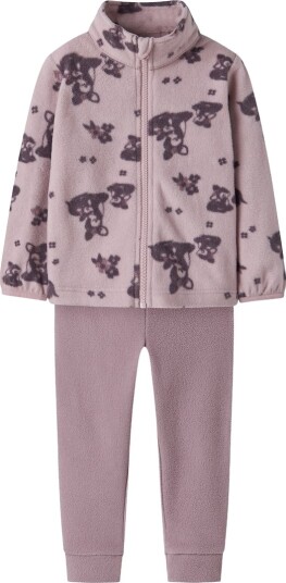 Name It Fleecesett   NmnSpectra   Violet Ice/Deer   Name It   6 år (116)   Fleecejakke Lilla Rosa