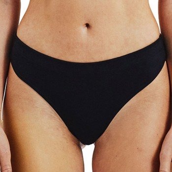 Bread and Boxers Cotton Thong Truser 2P Svart økologisk bomull Medium Dame
