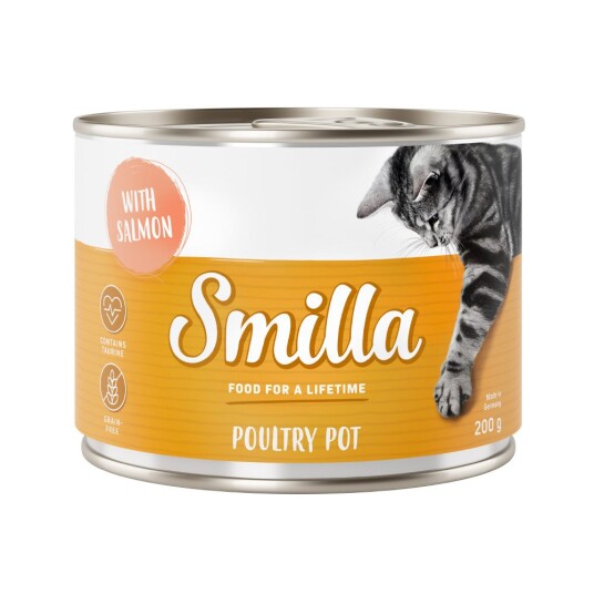 Økonomipakke Smilla Fjærkregryter 24 X 200 G Mørt Fjærkre Med Laks