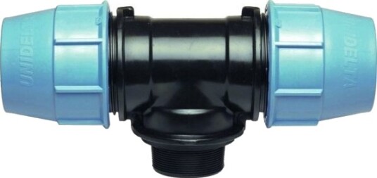 Unidelta Reduserende T Rør Pe Gz Pe 25 X 1" X 25Mm 603526