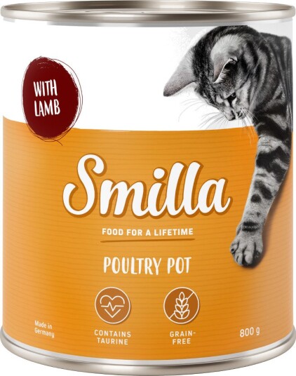 Smilla våtfôr Fjærkregryter Blandet pakke 6 x 800 g