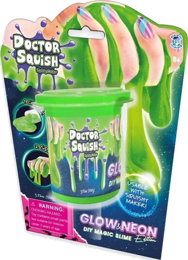 Dr. Squish Green Slime Glow In The Dark 100G Green ONE SIZE