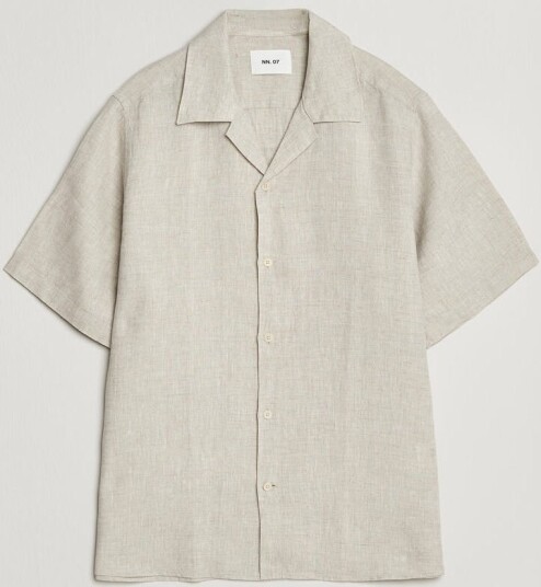 NN07 Julio Linen Resort Shirt Oat NN07 Julio Linen Resort Shirt Oat