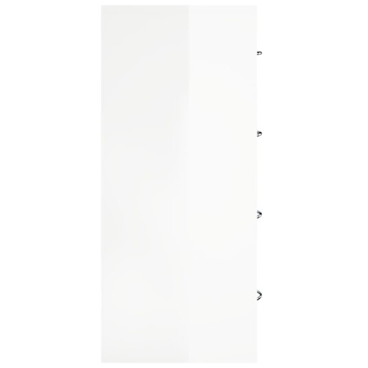vidaXL Skjenk med 4 skuffer 60x30,5x71 cm høyglans hvit