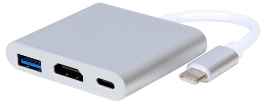 GEMBIRD A-CM-HDMIF-02-SV - dokkingstasjon - USB-C 3.1 / Thunderbolt 3 - HDMI