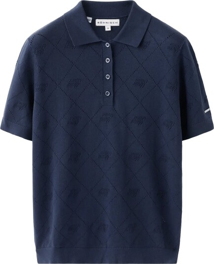 Röhnisch Logo Jacquard Poloshirt Navy XL