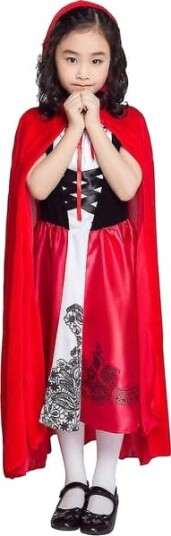 Halloween Rødhette Kappe til Barn