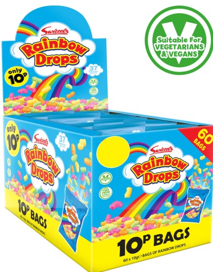 60 stk Swizzels Rainbow Drops Mini 10 gram