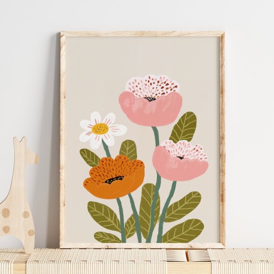 Plakat Fargerik Blomsterkunst Plakat Fargerik Blomsterkunst