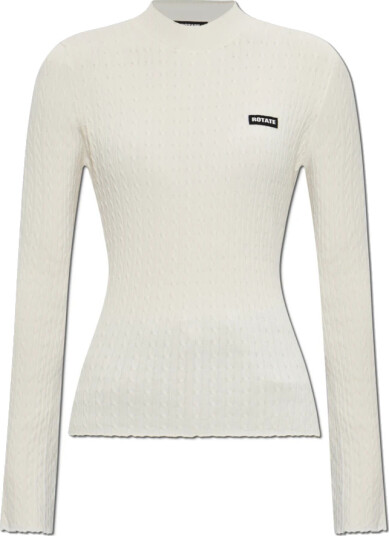 ROTATE Cable Tight Highneck Cream S ROTATE Cable Tight Highneck Cream S