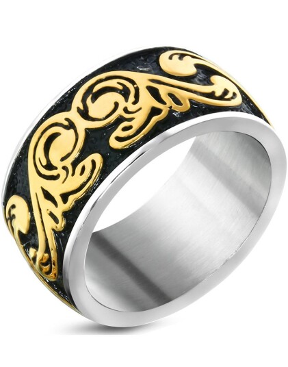 Stålring med Emaljert Spiralmønster 61 x 19,40 mm