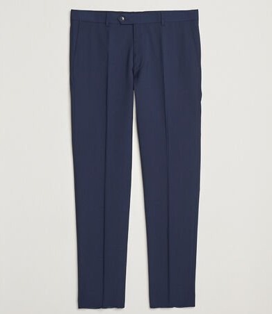 Oscar Jacobson Denz Wool Blend Trousers Navy
