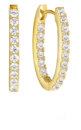 Sif Jakobs Ellisse Piccolo Øredobber 18 kt. Gullbelagt sølv SJ-E2312-CZ-YG - Dame - 925 sterling silver Sif Jakobs Ellisse Piccolo Øredobber 18 kt. Gullbelagt sølv SJ-E2312-CZ-YG - Dame - 925 sterling silver