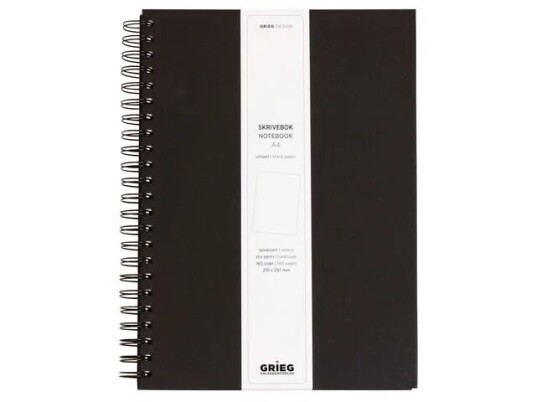 Grieg Spiralbok Grieg A4 100g 160s Ulinj Sort Grieg Spiralbok Grieg A4 100g 160s Ulinj Sort