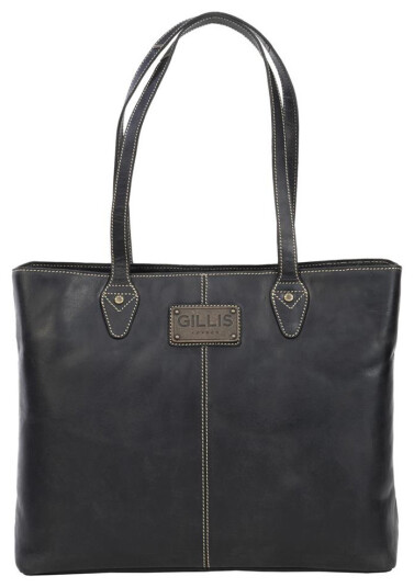 Gillis London Trafalgar Vintage Skinn Shopper Svart