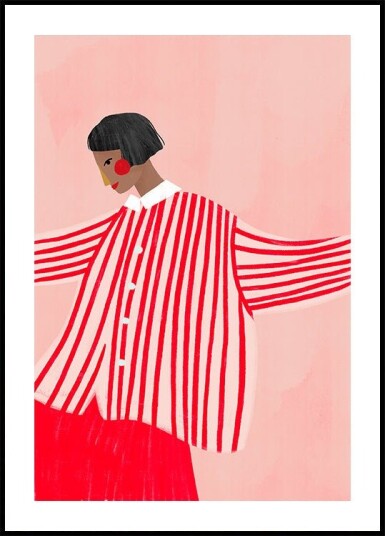 The Woman With the Red Stripes Plakat Plakat / 100x150cm The Woman With the Red Stripes Plakat Plakat / 100x150cm