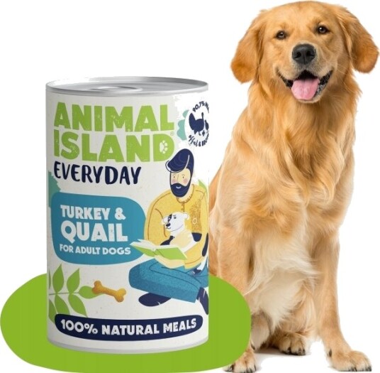 Animal Island Og Vaktel Karma Våtfôr Til Hunder Kalkun 400 G