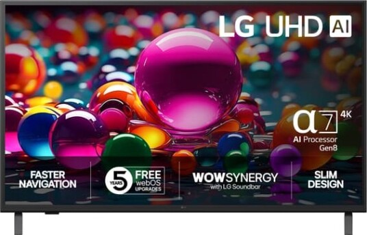 LG 43" UA75 4K UHD Smart TV 2025