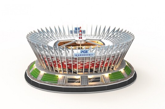 CubicFun 3D LED Puslespill 144 Brikker PGE Nasjonalstadion