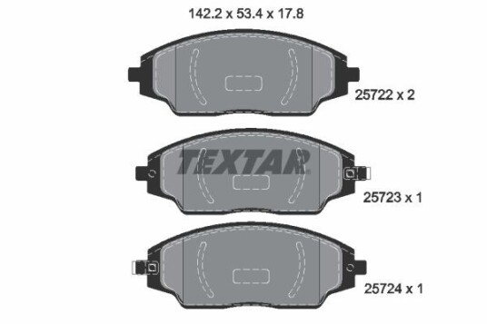 Bremseklosser TEXTAR 2572201