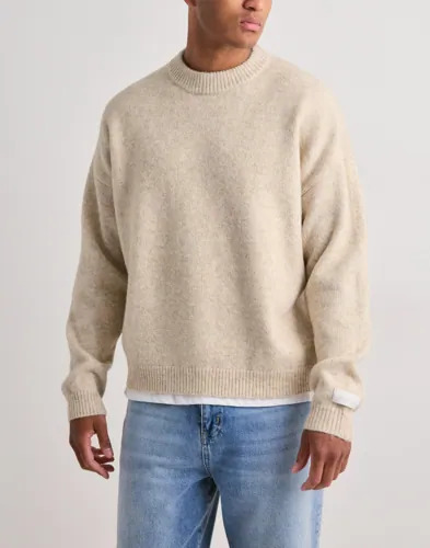 Que Sera Sera Graham Solid Knit Strikkegensere Beige