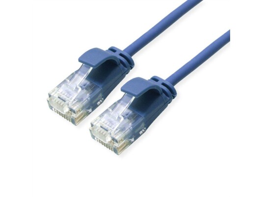 ROLINE GREEN UTP Data Center Patch Cord Cat.6A  Class EA  LSOH Slim blue 2 m