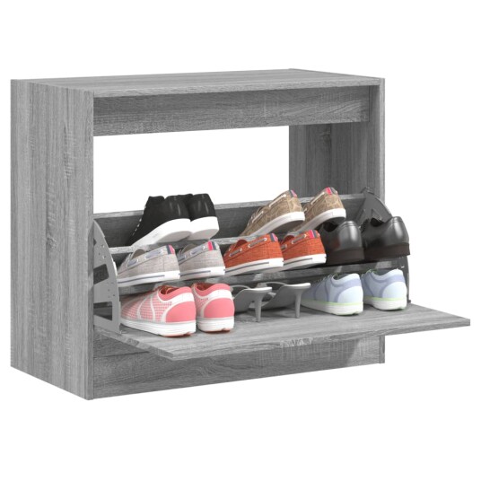  Skoskap grå sonoma 80x42x69 cm konstruert tre 8721012382428