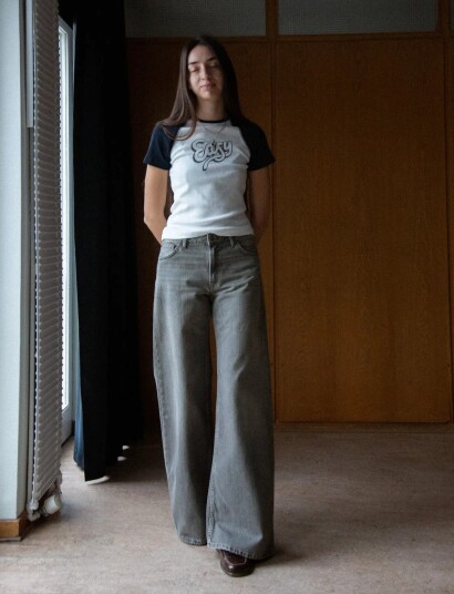 Nudie Jeans Sonic Sue Foggy Grey   Grey   28 x 32