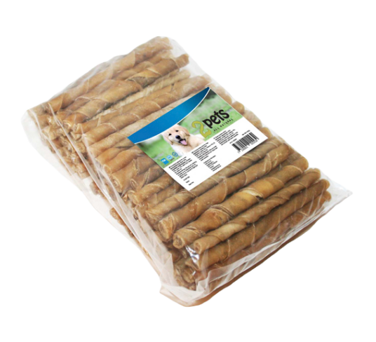 2 Pets Vridd Tyggepinne 12 cm 100-pakning - Hundesnacks