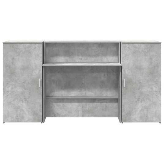 Resepsjonspult betonggrå 200x50x103,5 cm konstruert tre