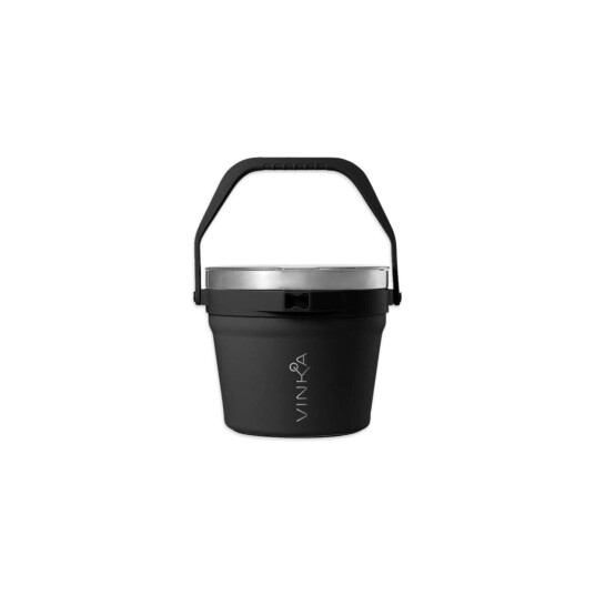 VINKA Double Insulated Ice Bucket Black 7 L Isbøtte med Isolasjon