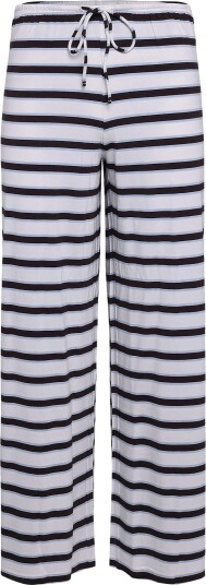 Gina Tricot Soft Drawstring Trousers BROWN/BLUE STRIPE XS