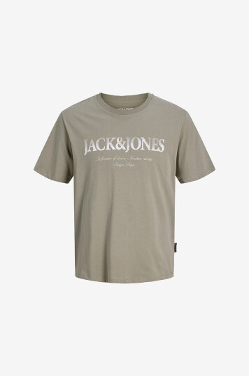 Jack & Jones Junior T skjorte jjDevin Daytona Print Tee SS CN Jnr Grå