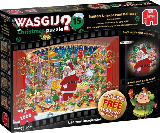Wasgij Christmas 15 Puslespill Santa's Unexpected Delivery 2x1000 Brikker