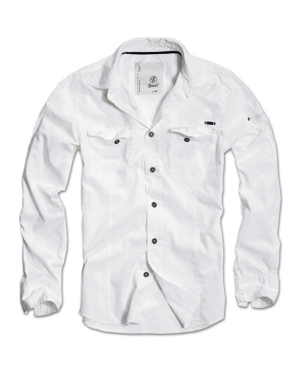 Brandit Slim Fit Vintage Skjorte Hvit
