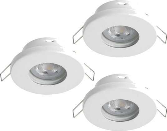 Innfelt lampe Favazzina 85 mm sett med 3 - Hvit