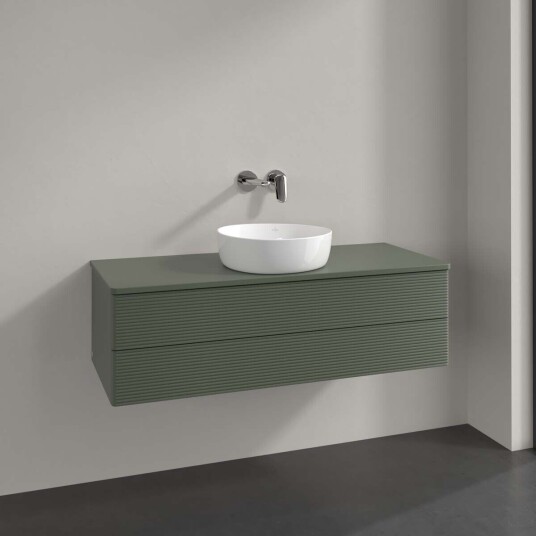 Villeroy & Boch Antao Servantskap med 2 skuffer 120x50x36 cm u/lys Grønn Matt Villeroy & Boch Antao Servantskap med 2 skuffer 120x50x36 cm u/lys Grønn Matt