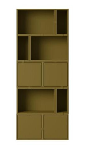 Muuto Stablet Bokhyllekonfigurasjon 8 Brun grønn