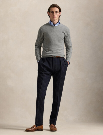 Polo Ralph Lauren Wool Crewneck Sweater - Grey - XXL Polo Ralph Lauren Wool Crewneck Sweater - Grey - XXL